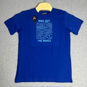 NWT Kastfel "Ride Out The Waves" Blue Graphic T-Shirt Size‎ XL